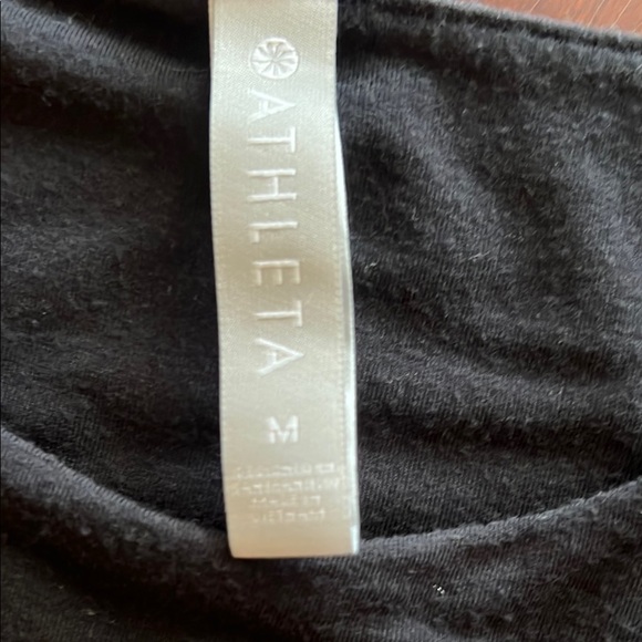 Athleta Santorini Thera Black Asymmetrical Black Dress - Picture 4 of 5